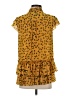 Nicole Miller Collection 100% Polyester Animal Print Yellow Sleeveless Blouse Size S - photo 2