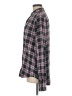 BeachLunchLounge Plaid Black Long Sleeve Blouse Size M - photo 5
