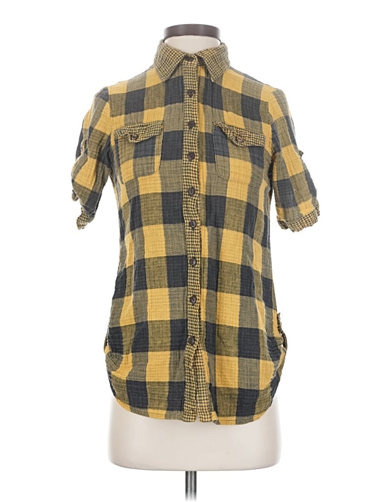 Pre-owned Xxi Short Sleeve Button Down Shirt In Yellow