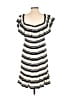 Halston Heritage 100% Polyester Stripes Ivory Casual Dress Size 4 - photo 2