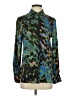 Ottod'Ame Animal Print Green Long Sleeve Blouse Size 2 - photo 1