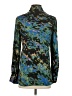 Ottod'Ame Animal Print Green Long Sleeve Blouse Size 2 - photo 2