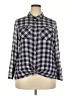 Cato 100% Rayon Plaid Gray Long Sleeve Button-Down Shirt Size 18/20W - photo 1
