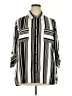 I.N. Studio 100% Polyester Stripes Ivory 3/4 Sleeve Blouse Size 2X - photo 1