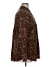 Nine West 100% Polyester Animal Print Brown Long Sleeve Blouse Size XL - photo 4