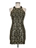 Olive Tree 100% Polyester Metallic Gold Cocktail Dress Size M - photo 1