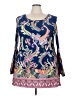 La Vanya Paisley Blue Long Sleeve Blouse Size 3X - photo 1