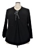 Dennis by Dennis Basso Black Long Sleeve Top Size 3X - photo 1