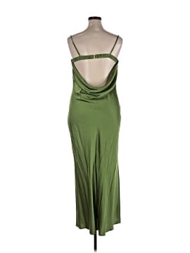 green emerald velvet dress Rent Abercrombie & Fitch Long Sleeve Satin Draped Dress In Green main image 0