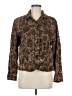 Chico's 100% Cotton Animal Print Brown Blazer Size Med (1) - photo 1
