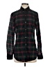 J. McLaughlin Plaid Black Long Sleeve Button-Down Shirt Size S - photo 1