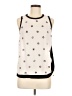 Trouve 100% Polyester Ivory Sleeveless Blouse Size M - photo 1