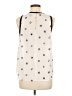 Trouve 100% Polyester Ivory Sleeveless Blouse Size M - photo 2