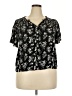 Maurices 100% Rayon Black Short Sleeve Blouse Size XXL - photo 1