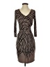 Max and Cleo Graphic Brown Cocktail Dress Size XS - photo 1