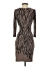 Max and Cleo Graphic Brown Cocktail Dress Size XS - photo 2