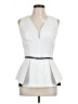 Robert Rodriguez 100% Polyester White Sleeveless Blouse Size 10 - photo 1