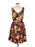 Taylor 100% Polyester Paisley Yellow Black Cocktail Dress Size 8 - photo 2
