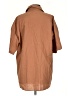 Shein 100% Cotton Brown Short Sleeve Button-Down Shirt Size 4 - photo 2