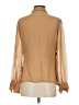 Max Studio 100% Silk Brown Long Sleeve Silk Top Size S - photo 2