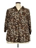 Emily Daniels Animal Print Brown 3/4 Sleeve Blouse Size 3X - photo 1