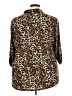 Emily Daniels Animal Print Brown 3/4 Sleeve Blouse Size 3X - photo 2