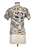 Unbranded 100% Viscose Ivory Short Sleeve Blouse Size M (estimated) - photo 2
