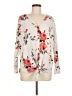 Iwollence Floral Ivory Long Sleeve Blouse Size M - photo 1