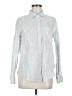Gap Stripes Silver Long Sleeve Button-Down Shirt Size M - photo 1