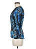 Alberto Makali 100% Polyester Animal Print Blue 3/4 Sleeve Blouse Size M - photo 5