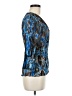 Alberto Makali 100% Polyester Animal Print Blue 3/4 Sleeve Blouse Size M - photo 4