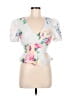 Slate & Willow White Short Sleeve Blouse Size M - photo 1