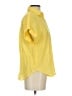 Lily Star Yellow Short Sleeve Blouse Size S - photo 4