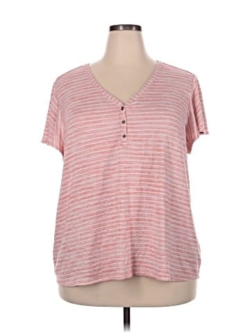 a.n.a. A New Approach Short Sleeve Henley (view 1)