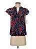 Maison Jules 100% Polyester Blue Short Sleeve Blouse Size XS - photo 1
