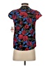 Maison Jules 100% Polyester Blue Short Sleeve Blouse Size XS - photo 2