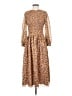 Ann Taylor 100% Polyester Paisley Brown Casual Dress Size 4 (tall) - photo 1