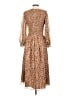 Ann Taylor 100% Polyester Paisley Brown Casual Dress Size 4 (tall) - photo 2