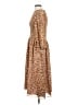 Ann Taylor 100% Polyester Paisley Brown Casual Dress Size 4 (tall) - photo 5