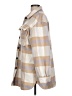 Privy Plaid Tan Coat Size L - photo 5
