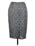 Anne Klein 100% Silk Floral Gray Silver Silk Skirt Size 6 - photo 2