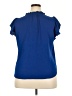 Assorted Brands Blue Short Sleeve Blouse Size XXL - photo 2