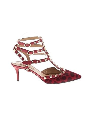 Valentino Garavani Leopard Print Pony Hair Rockstud Pumps (view 1)