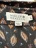 Molly Bracken 100% Polyester Paisley Black Long Sleeve Blouse Size L - photo 7