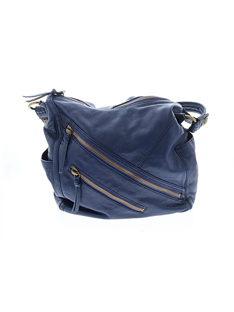 Pre-owned Hobo International Hobo Bag International Leather Shoulder Bag In Blue