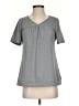 AvidLove Solid Gray Short Sleeve Top Size S - photo 1