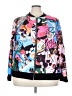 Shein Curve Graphic Black Track Jacket Size 4X - photo 1