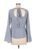 Bar III 100% Polyester Blue Long Sleeve Blouse Size M - photo 2