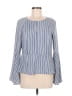 Bar III 100% Polyester Blue Long Sleeve Blouse Size M - photo 1