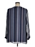 Cj Banks 100% Polyester Stripes Gray Long Sleeve Blouse Size 1X - photo 2